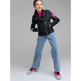 Куртка из экокожи для девочки PlayToday, рост 134 см