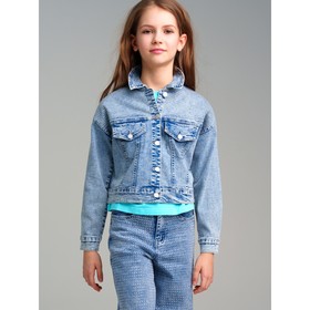 Куртка джинсовая для девочки PlayToday, рост 140 см