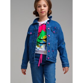 Куртка джинсовая для девочки PlayToday, рост 140 см