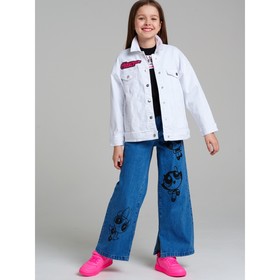 Куртка джинсовая для девочки PlayToday, рост 128 см
