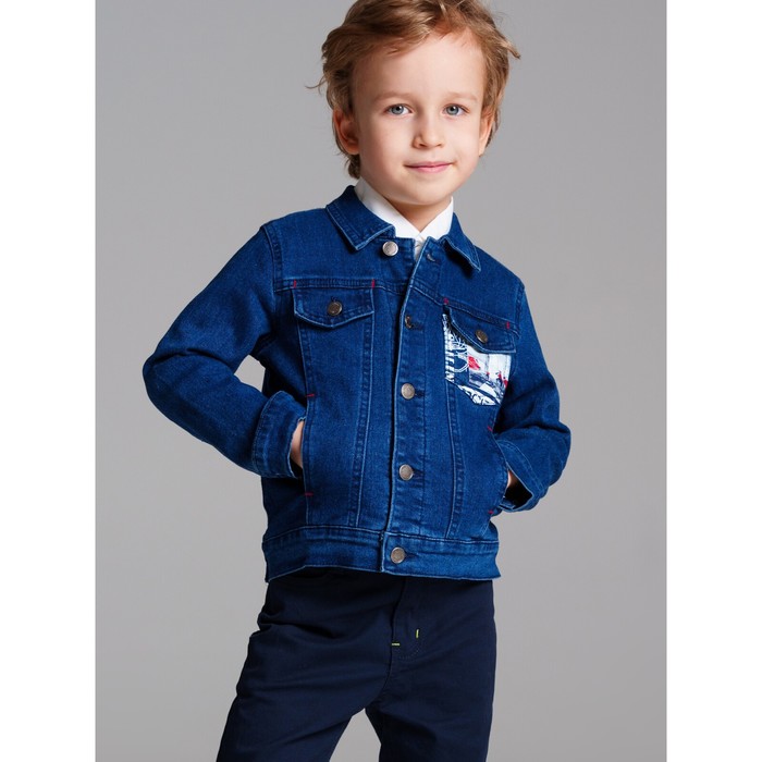 Куртка джинсовая для мальчика PlayToday, рост 122 см - Фото 1