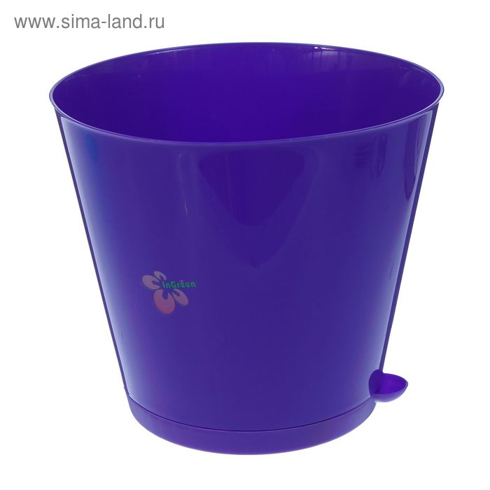 Горшок для цветов с прикорневым поливом «Крит», 7 л, цвет фиолетовый - Фото 1