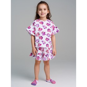 Пижама для девочки PlayToday: футболка и шорты, рост 116 см