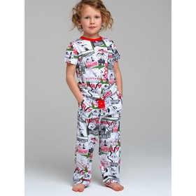 Пижама для мальчика PlayToday: футболка и брюки, рост 110 см