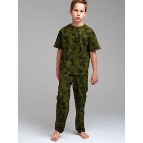 Пижама для мальчика PlayToday: футболка и брюки, рост 134 см