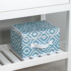 Короб для хранения Доляна «Лагуна», 26×20×16 см, бирюзовый - Фото 10