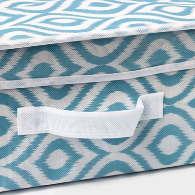 Короб для хранения Доляна «Лагуна», 30×28×15 см, бирюзовый