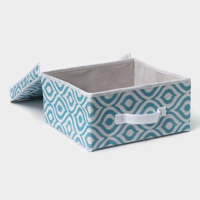 Короб для хранения Доляна «Лагуна», 30×28×15 см, бирюзовый