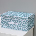 Короб для хранения Доляна «Лагуна», 45×30×20 см, цвет бирюзовый - Фото 10