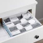 Органайзер для хранения белья Доляна «Лагуна», 16 ячеек, 27×25×10 см, бирюзовый - Фото 9