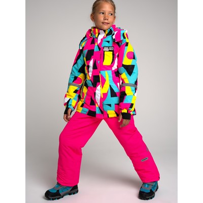 Комплект зимний для девочки PlayToday: куртка и полукомбинезон, рост 128 см