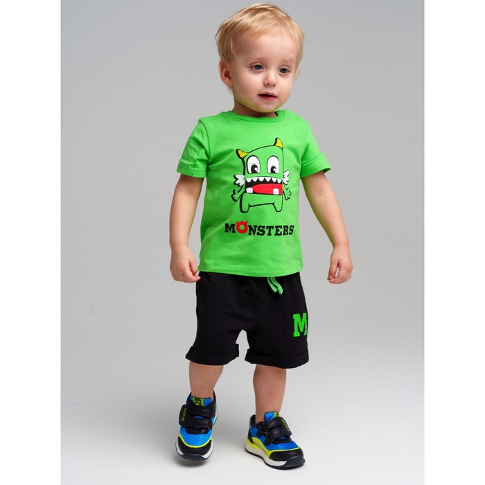 Комплект для мальчика PlayToday: футболка и шорты, рост 86 см - Фото 1