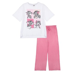 Пижама для девочки PlayToday: футболка и брюки, рост 140 см