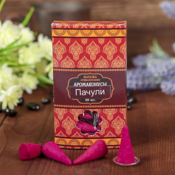 Благовония Natura, 20 конусов с подставкой, Пачули - Фото 1