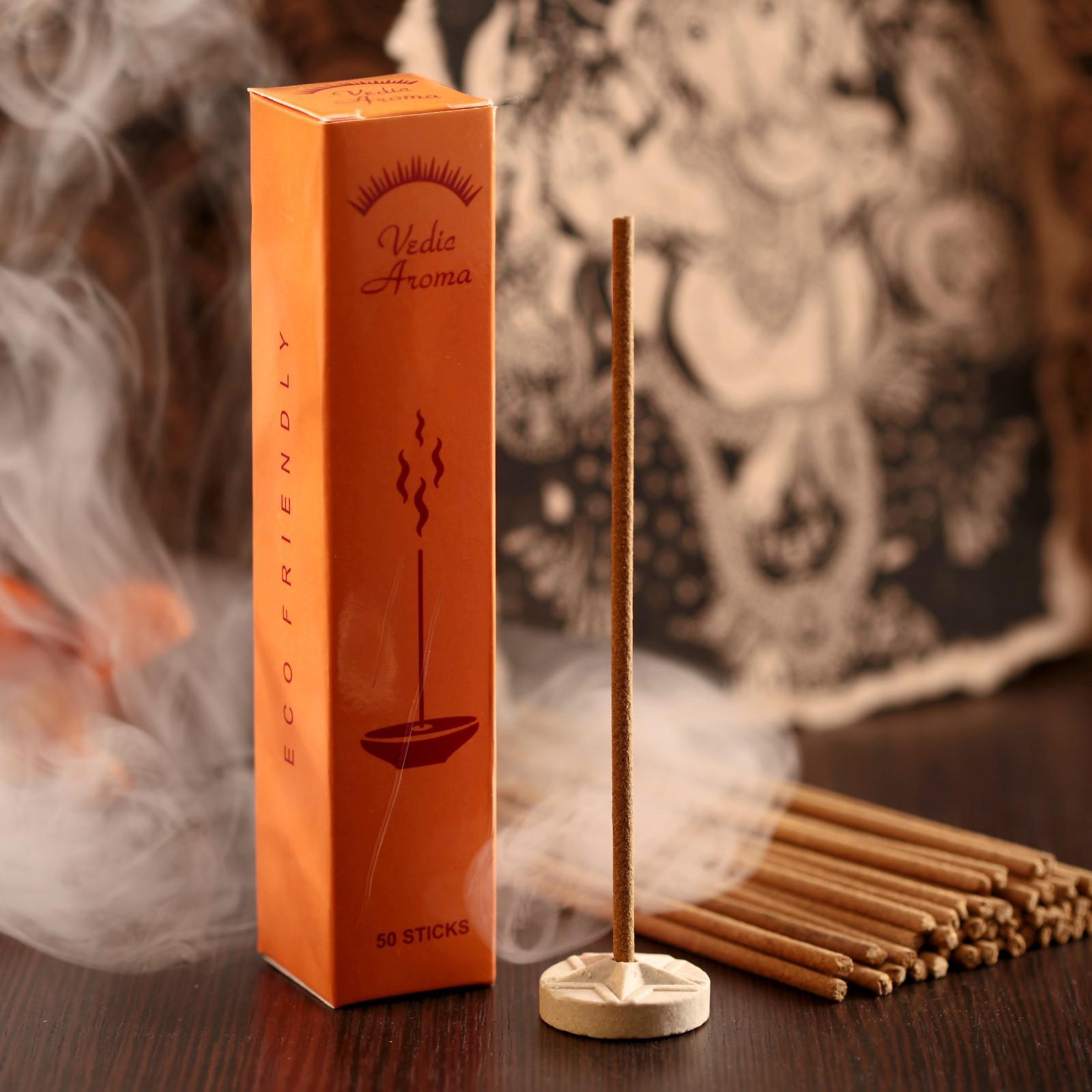 Благовония "Vedic Aroma" (набор 50 палочек) Уверенность (855753 ...