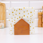 Салфетница "Домик", 10 х 5 х 10,5см, дерево, Дуб - фото 24433056