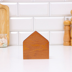 Салфетница "Домик", 10 х 5 х 10,5см, дерево, Дуб - фото 24433058