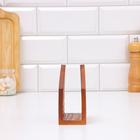 Салфетница "Домик", 10 х 5 х 10,5см, дерево, Дуб - фото 24433059