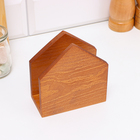 Салфетница "Домик", 10 х 5 х 10,5см, дерево, Дуб - фото 24433060