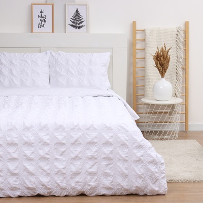Постельное бельё 1.5-спальное LoveLife Texture: white, микрофибра