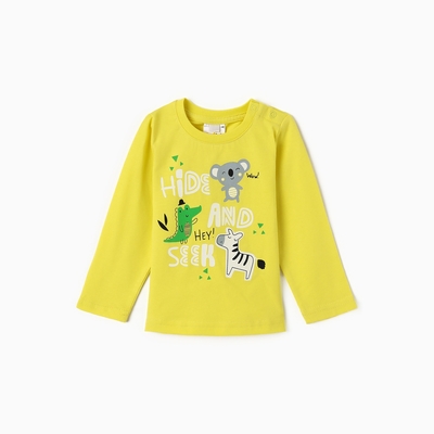 Лонгслив детский, рост 74 см, жёлтый