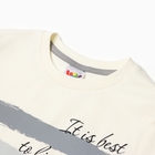 Комплект для мальчика (футболка, шорты) А.42111, цвет молочный/серый, рост 116 - фото 24394566