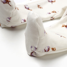 Комбинезон детский с закрытыми ножками, цвет белый, рост 56 - фото 24535796