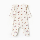 Комбинезон детский с закрытыми ножками, цвет белый, рост 62 - фото 24535802