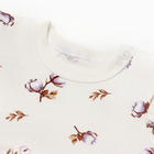 Боди-платье детское с длинным рукавом, цвет белый, рост 74 - фото 24511910