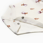 Боди-платье детское с длинным рукавом, цвет белый, рост 80 - фото 24511919