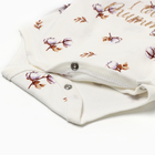 Боди-кимоно детское с длинным рукавом, цвет белый, рост 56 - фото 24511924