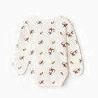 Боди-кимоно детское с длинным рукавом, цвет белый, рост 56 - фото 24511925