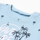 Футболка детская "Пальмы", цвет голубой, рост 86 - фото 24535844