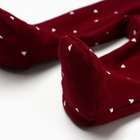 Комбинезон детский с закрытыми ножками "Мишка", цвет бордовый, рост 56 - фото 24511946