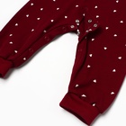 Комбинезон детский с открытыми ножками "Мишка", цвет бордовый, рост 74 - фото 24511961