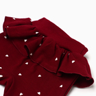 Ползунки детские "Мишка", цвет бордовый, рост 62 - фото 24535891