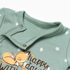 Комбинезон детский с закрытыми ножками "Лисичка", цвет ментол, рост 56 - фото 24535907