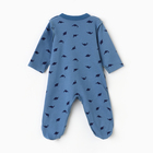 Комбинезон детский с закрытыми ножками "Дино", цвет голубой, рост 56 - фото 24554872