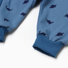 Комбинезон детский с открытыми ножками "Дино", цвет голубой, рост 74 - фото 24554876