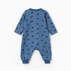 Комбинезон детский с открытыми ножками "Дино", цвет голубой, рост 80 - фото 24554882