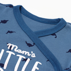 Боди-кимоно детское с длинным рукавом "Дино", цвет голубой, рост 56 см - фото 24527578