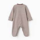 Комбинезон детский с закрытыми ножками "Мишка", цвет бежевый, рост 68 - фото 24535984