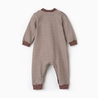 Комбинезон детский с открытыми ножками "Мишка", цвет бежевый, рост 80 - фото 24535994