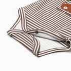 Боди-кимоно детское с длинным рукавом "Мишка", цвет бежевый, рост 62 - фото 24536003