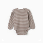 Боди-кимоно детское с длинным рукавом "Мишка", цвет бежевый, рост 62 - фото 24536004