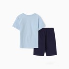Комплект для мальчика (футболка/шорты), цвет голубой/индиго, рост 110 см - Фото 5