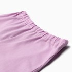 Пижама для девочки (футболка/шорты), цвет сиреневый, рост 98 см - Фото 4