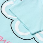 Пижама для девочки (футболка/шорты), цвет мятный, рост 98 см - Фото 3