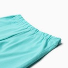 Пижама для девочки (футболка/шорты), цвет мятный, рост 98 см - Фото 4