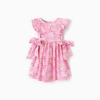 Платье для девочки, цвет розовый/фламинго, рост 98 см